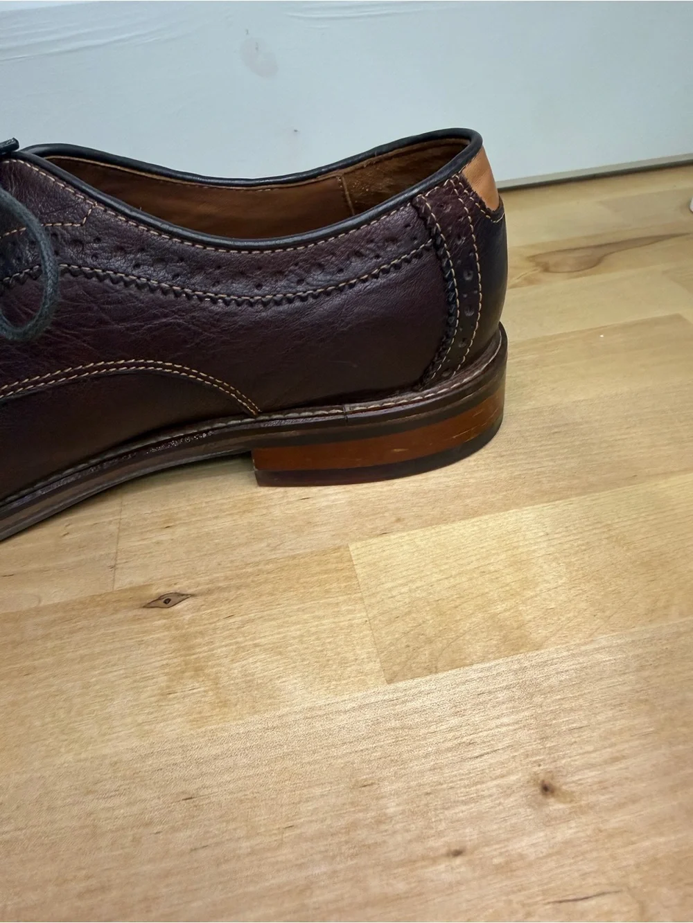 Johnston & Murphy Dark Brown Leather Split-Toe Derby Oxfords Men’s Size 9D